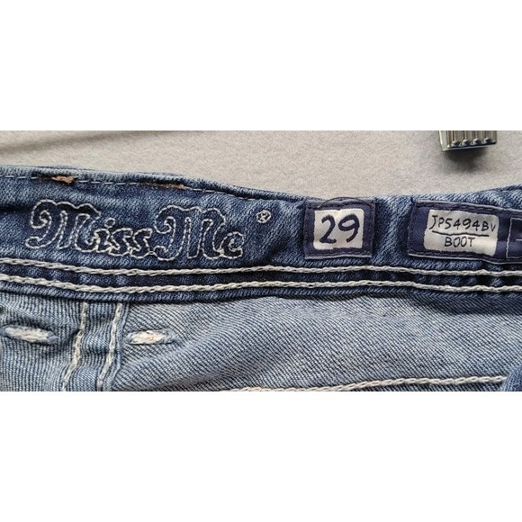 Miss Me Jeans Womens 29x32 Boot Embellished Bedazzled Country Rodeo Western - Picture 7 of 8